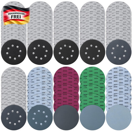 Schleifpapier set 125mm klett - schleifpapier,