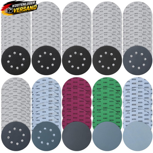 Schleifpapier set 125mm klett - schleifpapier,